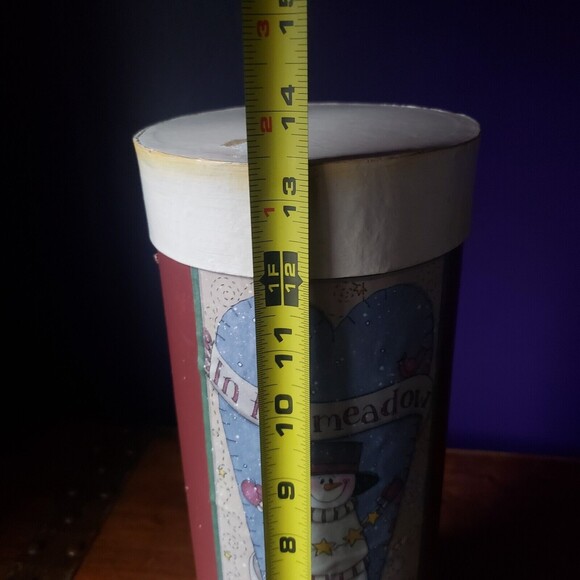 VTG Christmas in the Country Snowman Canister Farmhouse Cottage Grandma Core - Picture 3 of 9